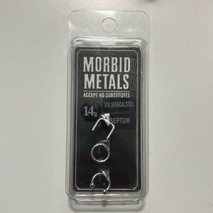 *NWT* Morbid Metals Surgical steel septum ring 3 pack